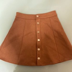 Faux suede skirt